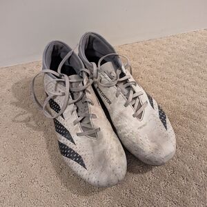 Adidas White and Gray Soccer Cleats